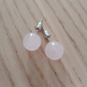 Boucles d’oreilles Quartz rose