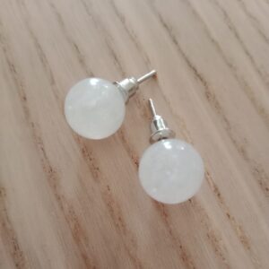 Boucles d’oreilles Jade Blanche